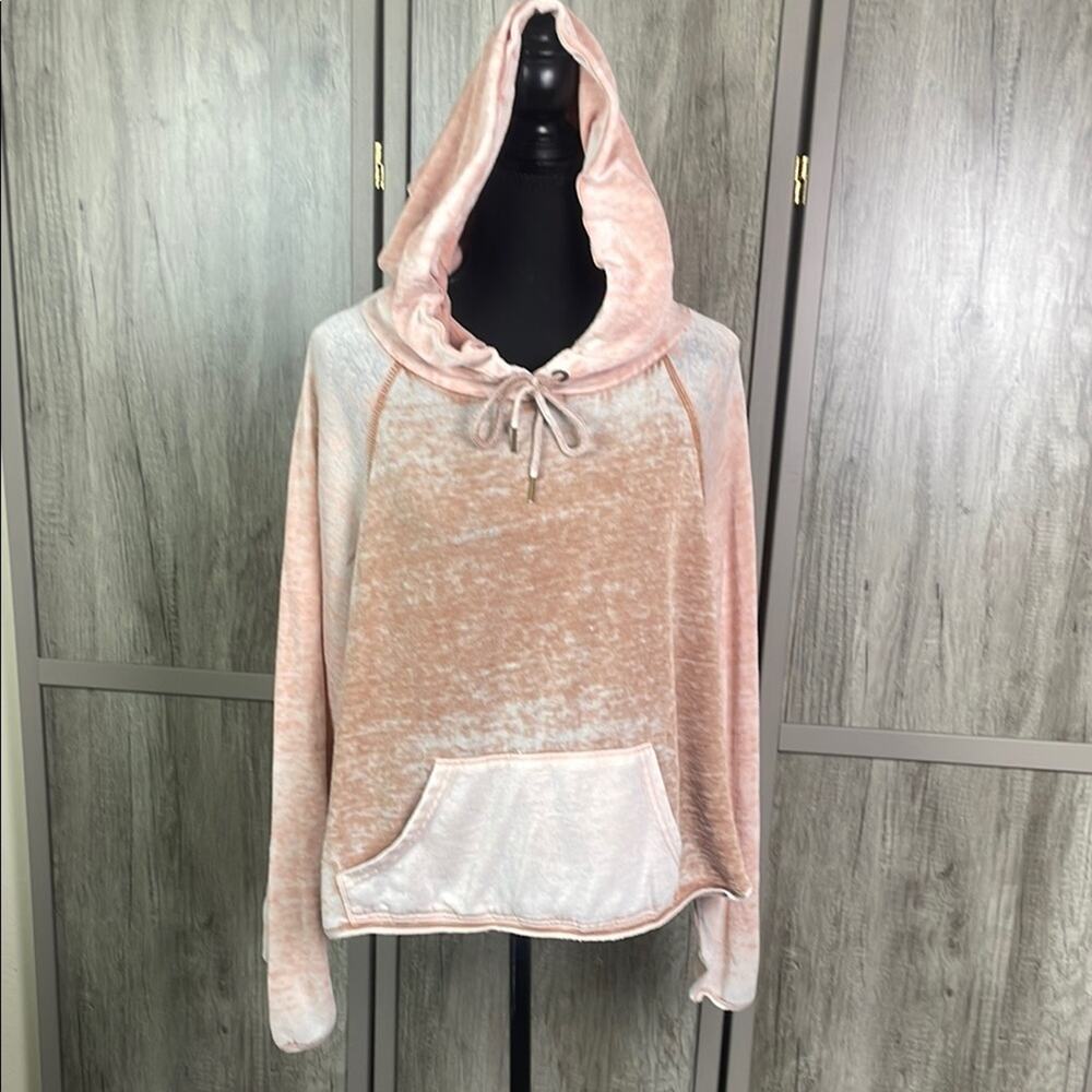 Free People Early Morning Blush Pink Oversized Hoodie women's S